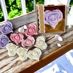 Rose Heart Shaped Soap Box Favor, Mothers Day Gift, Handmade Personalized Gift